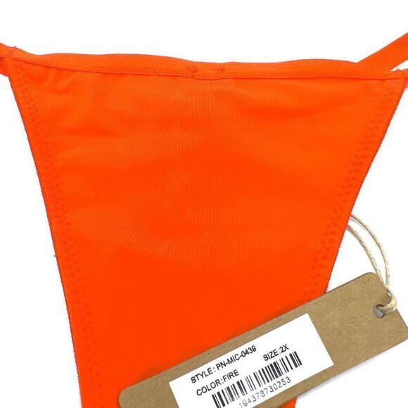 SKIMS Fits Everybody Micro Thong in Rare Color Fire Size 2X - Picture 2 of 12